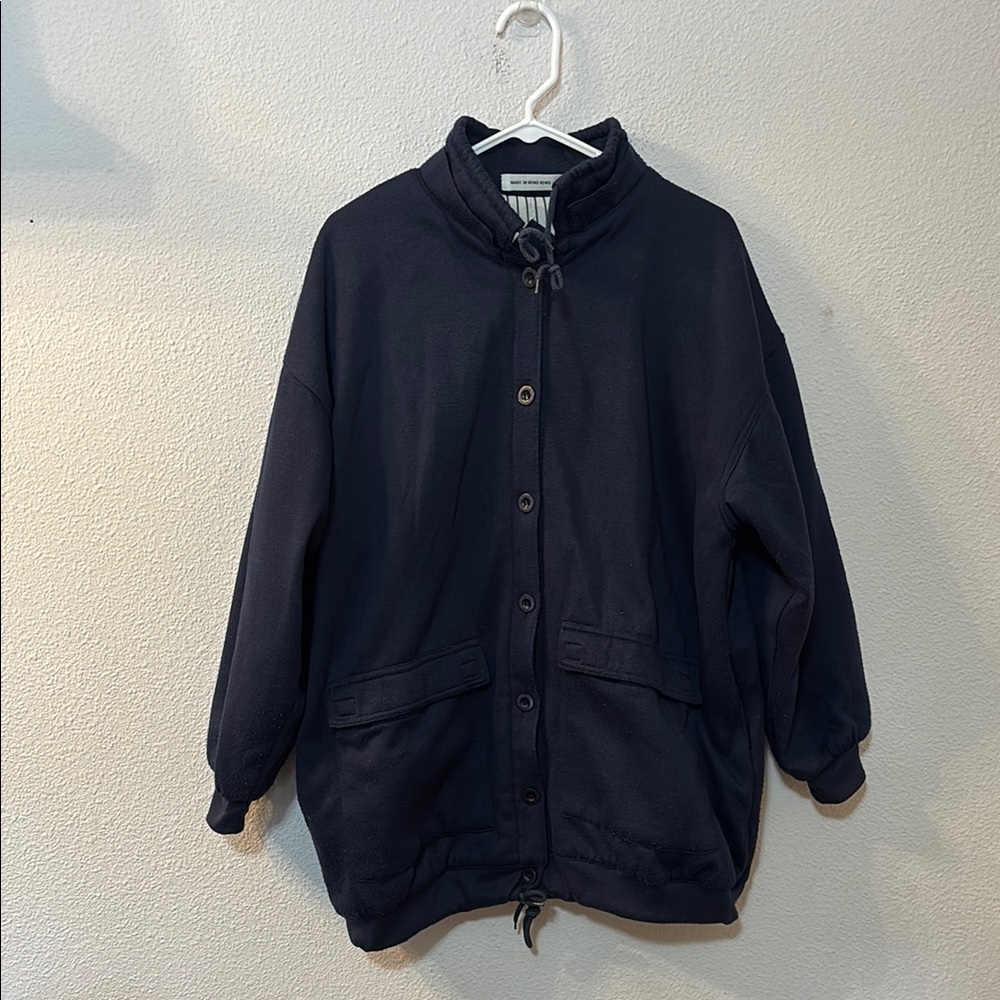 Jennifer Chase sweatshirt material button down jacket